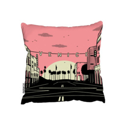 Venice Cali Sunset Outdoor Cushion - Pink / 60cm - thumbnail 2
