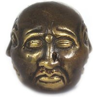 Four Face Buddha Brass Fengshui Ornament for Peace, Serenity - Gold