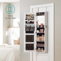 SONGMICS Jewellery Storage Cabinet with Lock - White