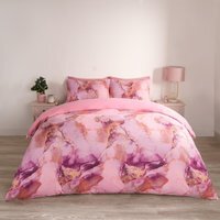 Marble Duvet Cover Set - Pink / King - thumbnail 1