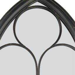 Capulet Black Rustic Chapel Window Garden Wall Mirror 112cm x 61cm - Antique Black - thumbnail 5