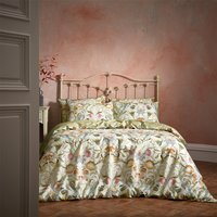 Liberty Floral Birds Luxury Cotton Duvet Cover Set - Stone / Superking