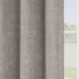 Pair of Royale Silver Boucle Eyelet Thermal Room Darkening Curtains - Silver / 168cm / 183cm - thumbnail 3