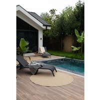 Nature Collection Circle Geometric Outdoor Rug - Green - thumbnail 1