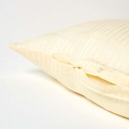 330 Thread Count Egyptian Cotton V Shape Pillowcase - Pale Yellow - thumbnail 4