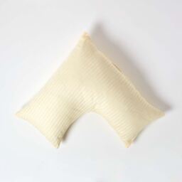 330 Thread Count Egyptian Cotton V Shape Pillowcase - Pale Yellow - thumbnail 5