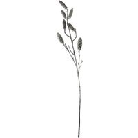 Brown White Frosted Pine Cone Branch 2 Pack - Brown