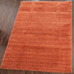 Super Soft Terracotta Orange Shaggy Living Area Rug - Terracotta / 230 x 160cm - thumbnail 3