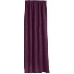 Velvet Chenille Thermal Fleece Lined Pencil Pleat Taped Top Door Curtain - Aubergine - thumbnail 2