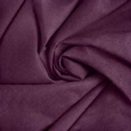 Velvet Chenille Thermal Fleece Lined Pencil Pleat Taped Top Door Curtain - Aubergine - thumbnail 5
