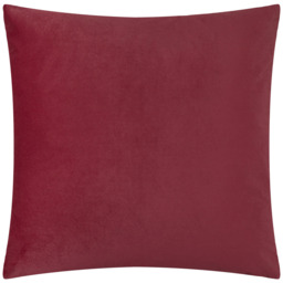 Evoke Cut Velvet Cushion - Red / 55cm / Polyester - thumbnail 2