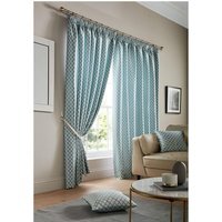 Cotswold Pencil Pleat Curtains - Teal / 274cm / 229cm