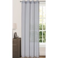 Modern Ringtop Plain Voile Panel - Grey / 54in - thumbnail 1