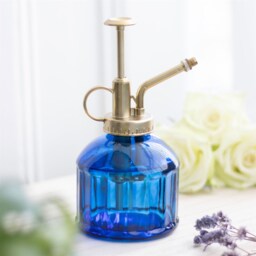 Small Glass Vintage Style Plant Mister - Blue - thumbnail 3