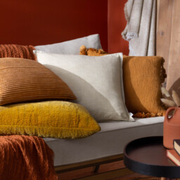 Cove Ribbed Feather Rich Cushion - Natural - thumbnail 5