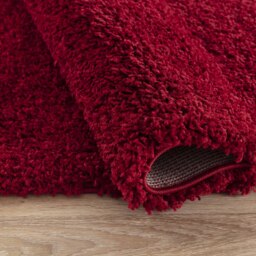 Desire Rugs Plain Living Room Fluffy Shaggy Area Rugs - Red / 120x170 - thumbnail 2
