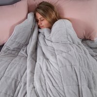 Teddy Fleece Weighted Blanket Throw - Grey / 180cm - image 1