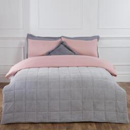 Teddy Fleece Weighted Blanket Throw - Grey / 180cm - thumbnail 3