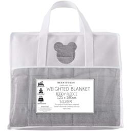 Teddy Fleece Weighted Blanket Throw - Grey / 180cm - thumbnail 4