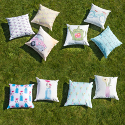 Summer Pastels Print Garden Scatter Cushion Cover - Austin - thumbnail 2