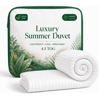 Opulent Home 1.5 Tog Summer Duvet - Lightweight - White / Superking / 4.5