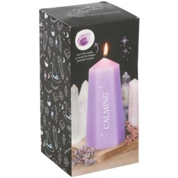 Crystal Tower Candle with Rough Stones - 30 Hours - thumbnail 2