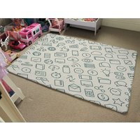 Outline Icons Designer Rug - Yellow / 200cm - image 1
