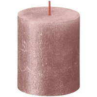Pink Bolsius Rustic Shimmer Metallic Candle (80 x 68 mm) - Pink Shimmer