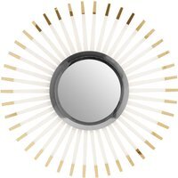 Jade Round Grey Wall Mirror - Transparent
