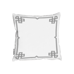 Roman Ornamental Frame Outdoor Cushion - Black / 60cm - thumbnail 2