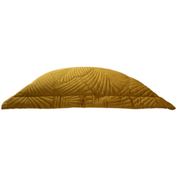 Palmeria Velvet Quilted Cushion - Gold / Polyester - thumbnail 3