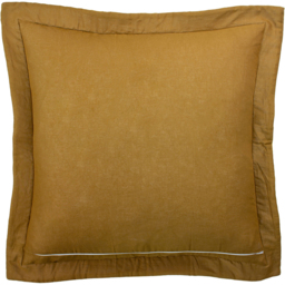 Palmeria Velvet Quilted Cushion - Gold / Polyester - thumbnail 2