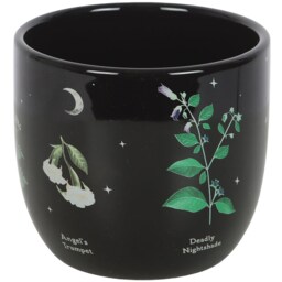 Poisonous Plants Indoor Ceramic Plant Pot - Black - thumbnail 4