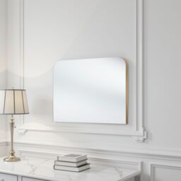 Radius Curved Mantle Wall Mirror - Gold - thumbnail 2