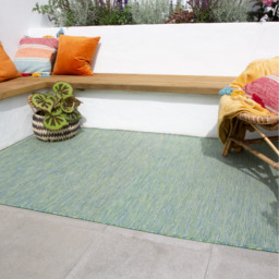 Sea Green Soft Plastic Value Indoor Outdoor Area Rug - Sea Green / 150 x 78cm - thumbnail 4