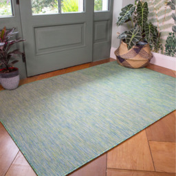 Sea Green Soft Plastic Value Indoor Outdoor Area Rug - Sea Green / 150 x 78cm - thumbnail 2