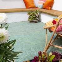 Sea Green Soft Plastic Value Indoor Outdoor Area Rug - Sea Green / 150 x 78cm - thumbnail 1