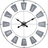 Vitus 90cm Dia Grey Metal Large Wall Clock - Grey