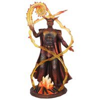 Fire Elemental Wizard Figurine Anne Stokes Collectible - Yellow - thumbnail 1