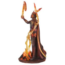 Fire Elemental Wizard Figurine Anne Stokes Collectible - Yellow - thumbnail 5