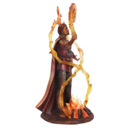 Fire Elemental Wizard Figurine Anne Stokes Collectible - Yellow - thumbnail 3