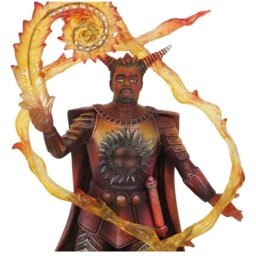 Fire Elemental Wizard Figurine Anne Stokes Collectible - Yellow - thumbnail 4