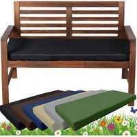 Premium Real Foam Garden Bench Cushion - Black / 108cm