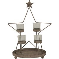 Hill Interiors Outline Star Candle Holder - Antique Bronze