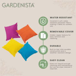 4 Pc Outdoor Rainbow Cushion Garden Bright Colours - Rainbow / 45cm - thumbnail 5