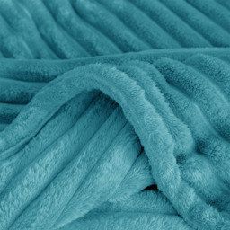 Snug Soft Chunky Ribbed Cord Plush Throw Blanket - Teal  / 305x305 - thumbnail 4