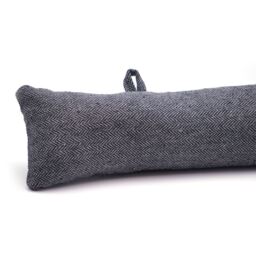 78.5cm Herringbone Draught Excluder - Grey - thumbnail 4