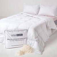 Homescapes Goose Down 10.5 Tog Duvet - White / Super King size