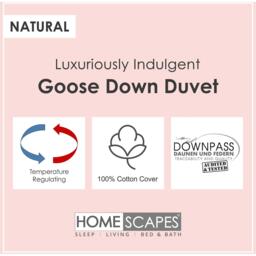 Homescapes Goose Down 10.5 Tog Duvet - White / Super King size - thumbnail 5