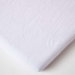 Waterproof Terry Towelling Mattress Protector - White / Superking - thumbnail 3